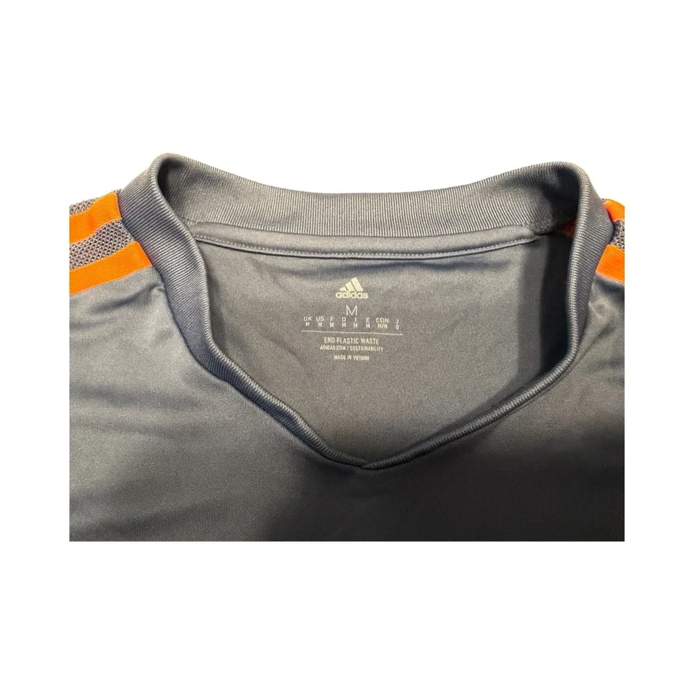 Adidas Manchester United Training Jersey Mens Medium Blue Orange Aeroready Shirt